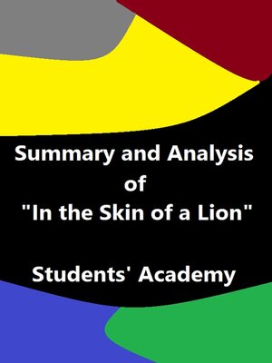 cover image of Summary and Analysis of "In the Skin of a Lion"